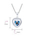 ფოტო #2 პროდუქტის Turkish Spiritual Protection Amulet Heart Shaped Moving Floating Evil Eye Charm Pendant Necklace For Women For Sterling Silver