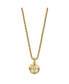 ფოტო #2 პროდუქტის Polished Yellow IP-plated Compass Pendant Box Chain Necklace