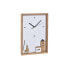 Фото #1 товара Настенное часы DKD Home Decor Белый Коричневый Деревянный Дома город 20 x 4 x 30 cm