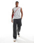 Brave Soul knitted crew neck vest in ecru marl