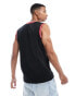 ASOS DESIGN relaxed vest in black with front city print