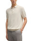 Фото #1 товара Men's Mixed Structure Regular-Fit Polo Sweater