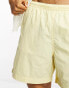 Weekday Ed contrast stitch swim shorts in light yellow