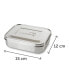 Фото #2 товара Stainless Steel Bento Lunch Box 2 Sections