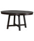 Farmhouse Round Extendable Dining Table With 16 Leaf Wood Kitchen Table