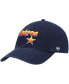 ფოტო #1 პროდუქტის Men's Navy Houston Astros Logo Cooperstown Collection Clean Up Adjustable Hat