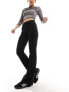 Фото #1 товара Mango flare leg trousers in black