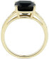 ფოტო #3 პროდუქტის Onyx & Diamond (1/10 ct. t.w.) Ring in 14k Gold