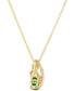 Chocolatier® Costa Smeralda Emeralds (7/8 ct. t.w.) & Chocolate Diamond (1/6 ct. t.w.) Swirl 18" Pendant Necklace in 14k Gold