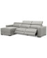 Фото #3 товара Nevio 115" 3-Pc. Leather Sectional with 2 Power Recliners, Headrests and Chaise, Created For Macy's