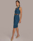 ფოტო #3 პროდუქტის Donna Karan Women's Belted Sheath Dress