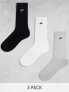 Фото #1 товара New Balance embroidered logo crew socks 3 pack in multi