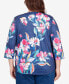 Plus Size In Full Bloom Placed Floral V-neck Top