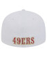 Men's White San Francisco 49ers Omaha Low Profile 59FIFTY Fitted Hat