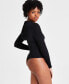 Фото #2 товара Women's Zip-Front Hoodie Bodysuit, Created for Macy's