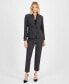 Single-Button Blazer and Slim-Fit Pantsuit, Regular and Petite Sizes