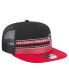 ფოტო #1 პროდუქტის Men's Black/Red Atlanta Falcons Half Stripe Trucker 9FIFTY Snapback Hat
