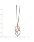 ფოტო #2 პროდუქტის Rose IP-plated Twisted Pendant Cable Chain Necklace