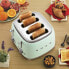 SMEG toaster TSF03PGEU (Pastel Green) - 4 slice(s) - Green - Steel - Buttons - Level - Rotary - 50's Style - China