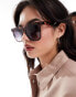 AIRE meteorite square sunglasses in grey tortoiseshell