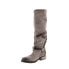 A.S.98 Trigg 516323-203 Womens Gray Leather Hook & Loop Knee High Boots 7