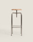 Фото #2 товара Steel and oak adjustable high stool