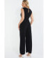Women's Palazzo Jumpsuit With Embellished Buckle