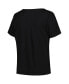 ფოტო #3 პროდუქტის Women's Black Phoenix Suns Plus Size Arch Over Logo V-Neck T-shirt