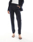 Mango tailored cigarette trousers in navy