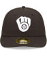 Фото #2 товара Men's Milwaukee Brewers Black and White Low Profile 59FIFTY Fitted Hat