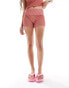 COLLUSION tissue mesh beach stripe micro short co-ord in multi