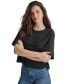 ფოტო #4 პროდუქტის Women's Cropped-Fit Short-Sleeve Logo T-Shirt