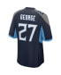 Фото #3 товара Men's Eddie George Navy Tennessee Titans Game Retired Player Jersey