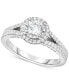 Фото #1 товара Кольцо Macy's Diamond Halo Split Shank Engagement