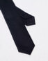 ASOS DESIGN satin skinny tie in black