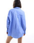 Pimkie longline oversized shirt in baby blue