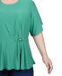 ფოტო #3 პროდუქტის Plus Size Flutter Sleeve Flower-Detail Top