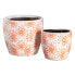 Set of Planters Orange Terracotta 19 x 19 x 17 cm Circular (2 Units)