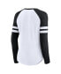 Women's White Las Vegas Raiders Plus Size True to Form Lace-Up V-Neck Raglan Long Sleeve T-shirt Белый, 1X - фото #2