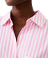 ფოტო #4 პროდუქტის Women's Striped Point Collar Long Sleeve Top