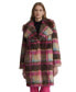 ფოტო #1 პროდუქტის Women's Faux Fur Patterned Luxurious Coat