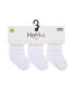 Baby Girls 3 Pairs Baby Bootie Cotton Blend Socks