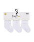 ფოტო #1 პროდუქტის Baby Girls 3 Pairs Baby Bootie Cotton Blend Socks