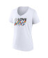 ფოტო #3 პროდუქტის Women's White Kansas City Chiefs Love Wins V-Neck T-Shirt