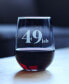 49ish 50th Birthday Gifts Stem Less Wine Glass, 17 oz