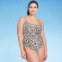 Фото #2 товара Women's Leopard Print Wrap Belt Medium Coverage One Piece Swimsuit - Kona Sol