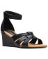 ფოტო #1 პროდუქტის Women's Kyarra Joy Ankle-Strap Woven Wedge Sandals