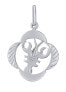 Фото #1 товара Silver pendant zodiac sign Cancer - four-leaf clover SILVEGOB10281S07