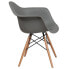Фото #1 товара Alonza Series Moss Gray Plastic Chair With Wood Base