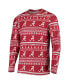 ფოტო #3 პროდუქტის Men's Crimson Alabama Crimson Tide Ugly Sweater Knit Long Sleeve Top and Pant Set